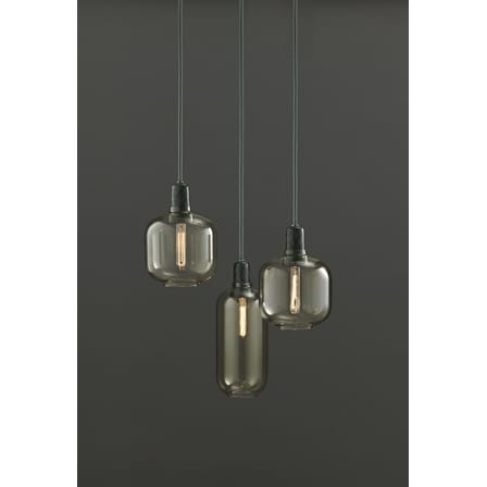 Sospensione Amp Small vetro pietra giallo marrone oro / Ø 14 x H 17 cm - Normann Copenhagen