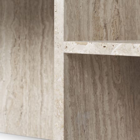Table basse Distinct pierre beige / Travertin - 100 x 55 x H 35 cm - Ferm Living