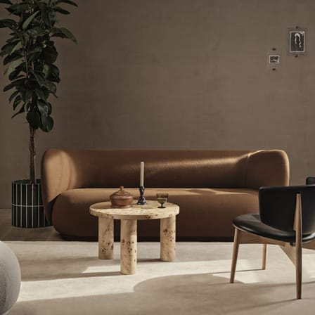 Table basse Post Small bois beige / Ø 65 x H 41 cm - Broussin certifié FSC - Ferm Living