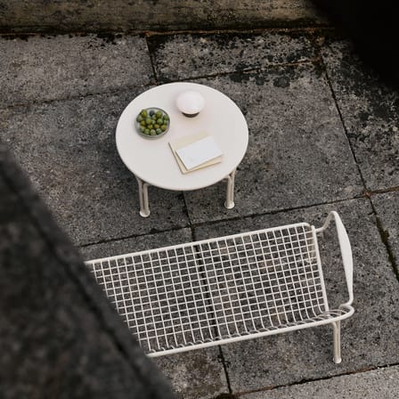 Table basse Thorvald SC108 métal blanc / Ø 70 x H 37 cm - &tradition