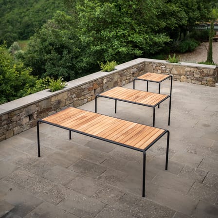 Table rectangulaire Avanti bois naturel / 153 x 98 cm - Frêne thermo-traité - Houe