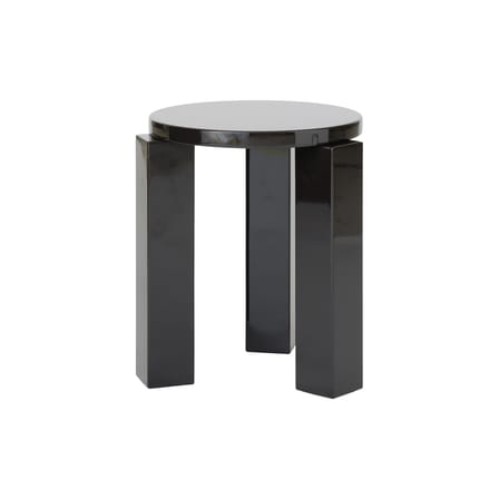 Tabouret Atlas bois noir / Rond - NEW WORKS