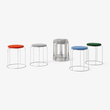 Tabouret empilable Wire VP11 métal / Verner Panton, 1981 - &tradition