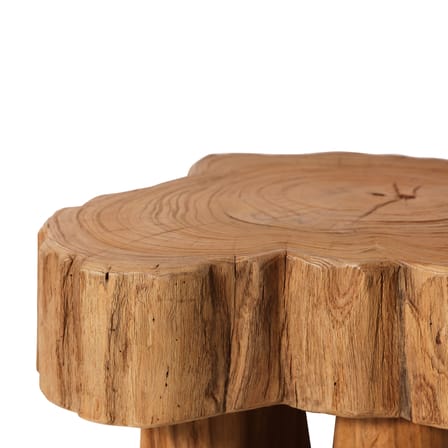 Tabouret Log bois naturel / Ø 46 x H 37 cm - HK LIVING