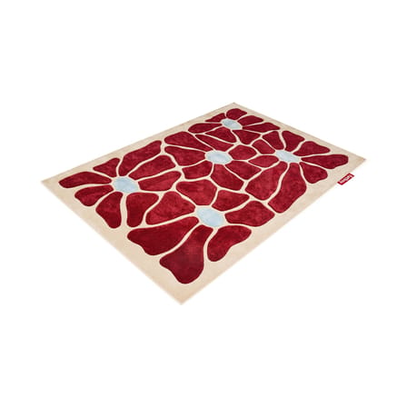 Teppich Groovy Bloom textil rot / 230 x 160 cm - Fatboy