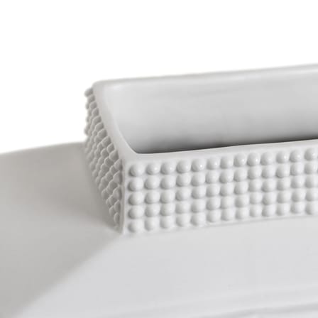 Vase Charade Block Studded céramique blanc / Porcelaine - H 33 cm - Jonathan Adler