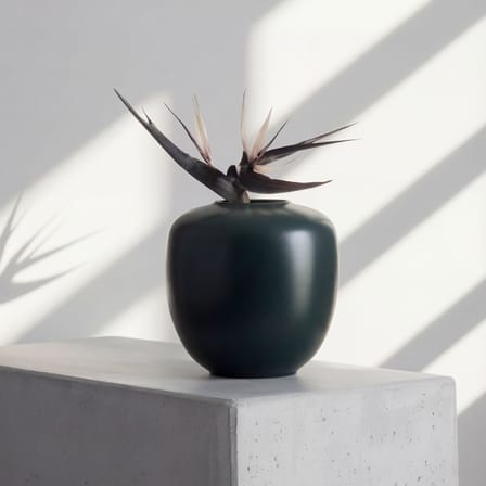 Vase Sunao Medium céramique vert / Ø 30 x H 30 cm - 101 COPENHAGEN