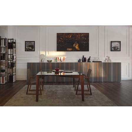 Buffet Carlos bois multicolore marron / 5 portes avec pieds - L 240 x H 114 cm / Seconde vie - Horm
