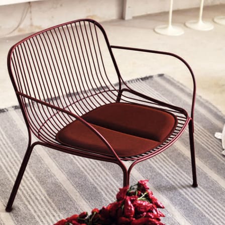 Accessoire  tissu rouge / Coussin assise - Pour fauteuil bas HiRay - Recyclé - Kartell
