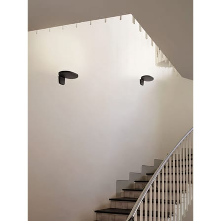 Applique Oplight LED W1 métal noir / Small - L 22 x P. 19 cm - Flos