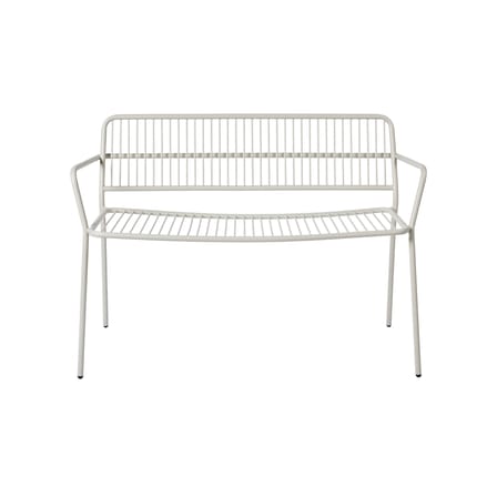 Banc avec dossier Eden métal beige / L 115 cm - BROSTE COPENHAGEN