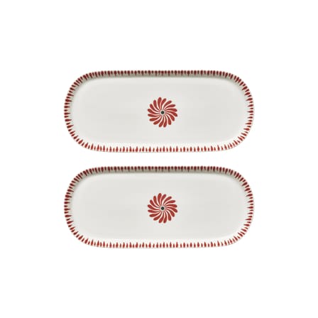 Bazaar Dish ceramic red / Set of 2 - 33 x 14 cm - Serax