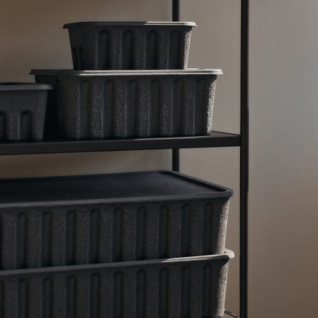 Set de 2 boîtes Paper Pulp Small / Empilables - 18 x 28 x H 12,5 cm - Ferm Living