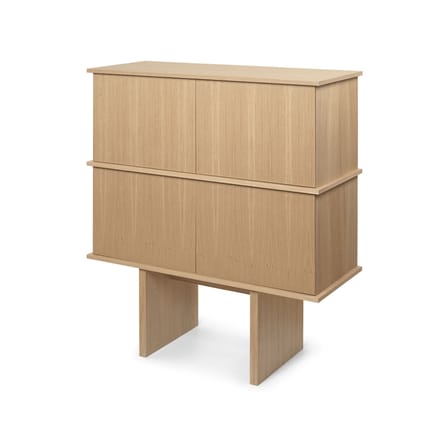 Buffet haut Stilt Double bois naturel / L 100 x H 109 cm - Ferm Living