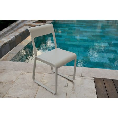 Chaise Bellevie métal vert / Piètement traîneau - Fermob