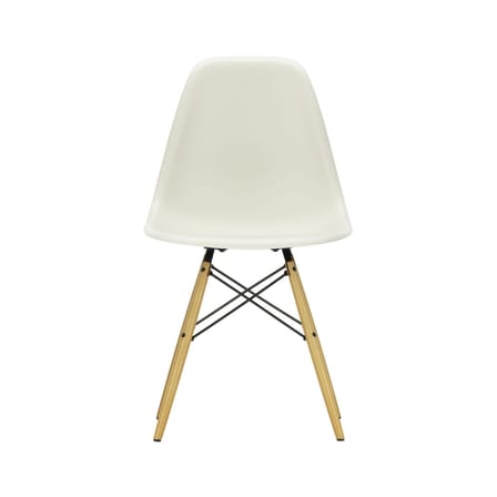 Chaise RE DSW - Eames Plastic Side Chair plastique gris / (1950) - Pieds bois clair / Recyclé - Vitra