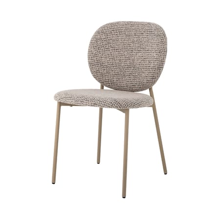 Chaise rembourrée Percey tissu gris - Bloomingville