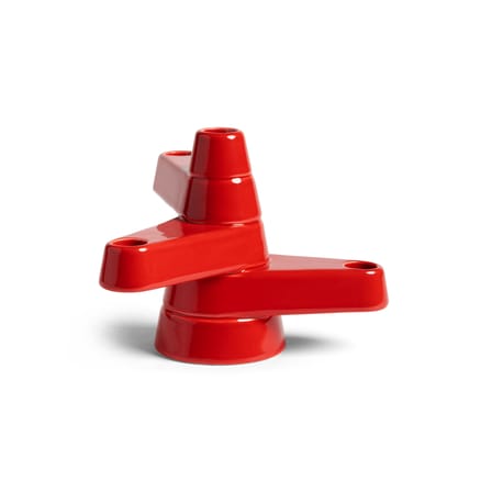 Chandelier Brute céramique rouge / H 17 cm - 4 bougies - & klevering