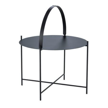 Edge Coffee table metal black / Folding handle -Ø 62 x H 46 cm - Houe