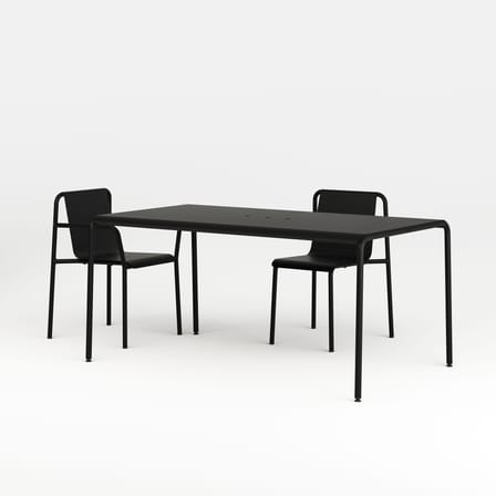Esssessel stapelbar Panorama metall schwarz / Mit Armlehnen - TIPTOE