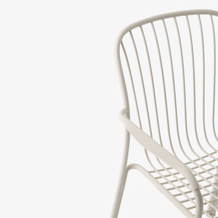 Fauteuil de repas Thorvald SC95 métal blanc - &tradition
