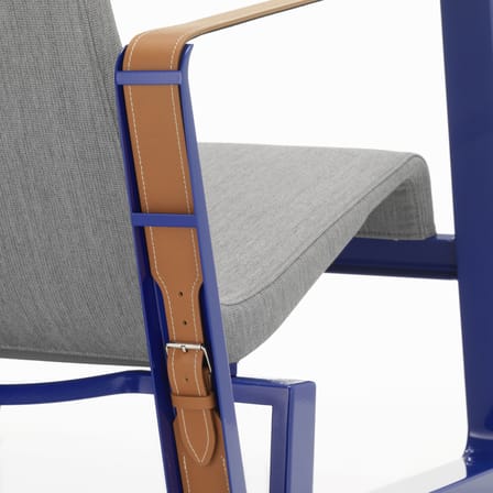 Fauteuil rembourré Cité tissu bleu gris / Jean Prouvé, 1930 - Vitra