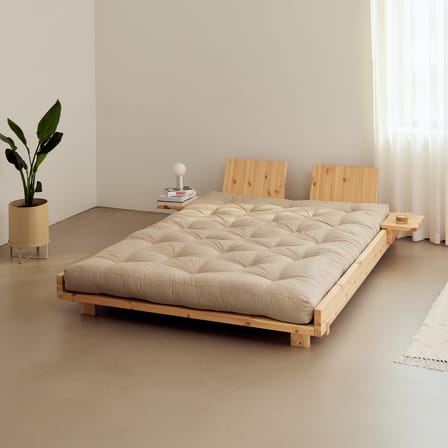 Lit double Social / Pour matelas 180 x 200 cm - Dossiers & chevets intégrés - KARUP DESIGN