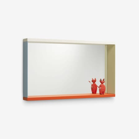 Miroir mural Colour Frame - Medium bois orange / 91 x  48 cm - Vitra
