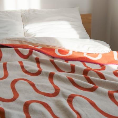 Plaid Swirl orange / 150 x 200 cm - NOO.MA