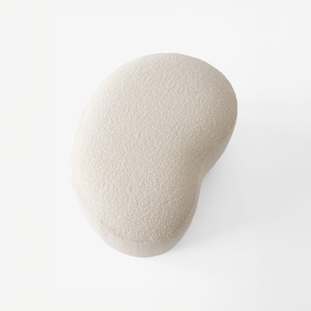 Pouf Margas LC5 tissu beige / 82 x 57 x H 43 cm - &tradition