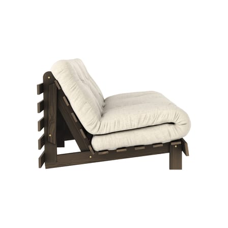 Schlafcouch Roots holz weiß / B 160 cm - 3 Positionen / Struktur Braun - KARUP