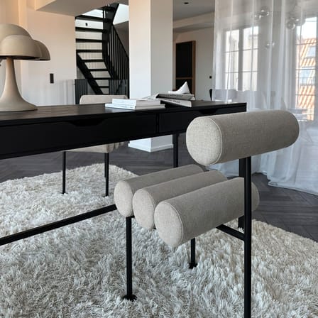 Sedia imbottita Hiro tessuto beige - 101 COPENHAGEN