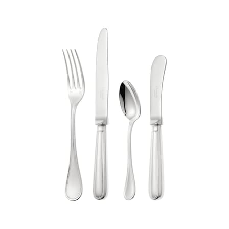 Set de couverts Albi métal / 7 pièces pour petit-déjeuner - Pour 2 personnes - Christofle
