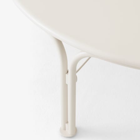 Table basse Thorvald SC109 métal blanc / Ø 115 cm - &tradition
