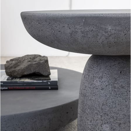 Table d'appoint Olo Concrete / Ø 50 x H 47 cm - Béton ciré - Mogg