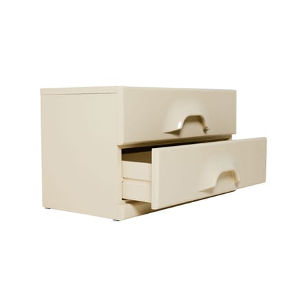 Table de chevet Chest of drawers bois beige / Rangement 2 tiroirs - L 60 x P 35 x H 35,2 cm - HK LIVING