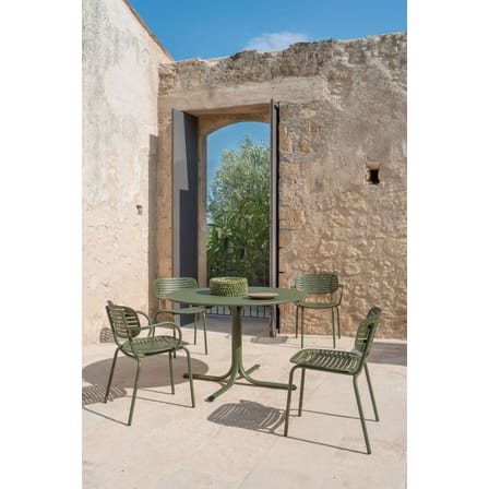 Table ronde System métal vert / Ø 120 cm - Emu