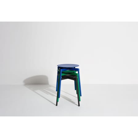 Tabouret empilable Fromme métal vert / Aluminium - Petite Friture