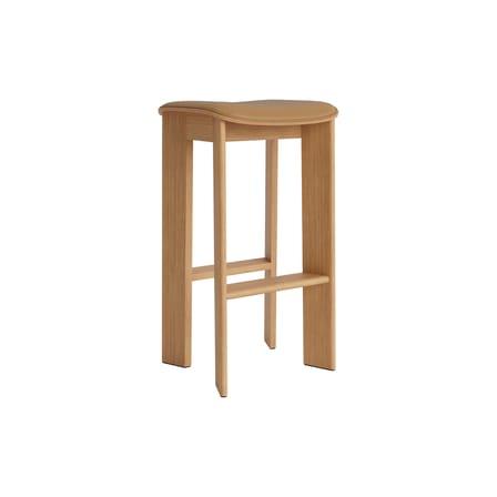 Tabouret haut Chisel 30 High / H 75 cm - Rembourrage cuir - Hay