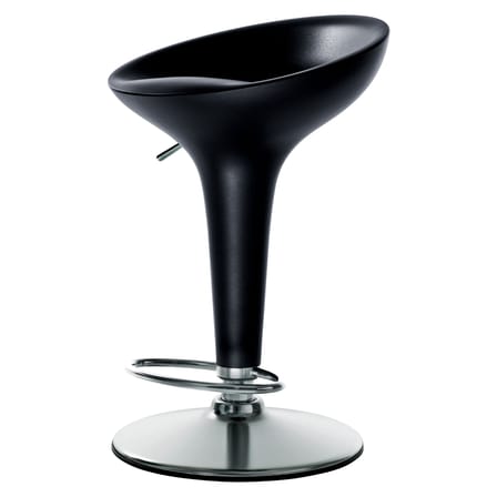Tabouret haut réglable Bombo métal plastique blanc /Pivotant - H 50 à 73 cm - Magis