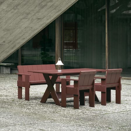 Tavolo rettangolare Crate Outdoor legno rosso / Gerrit Rietveld, 1934 - 180 x 89,5 cm - Hay
