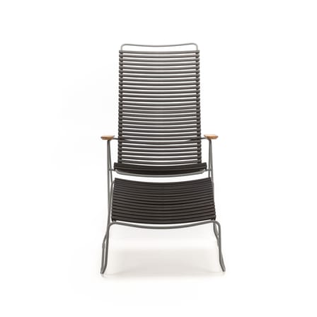 Transat inclinable Click Sunlounger plastique vert / 7 positions - Houe