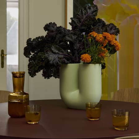 Vase Kink céramique vert / Earnest Studio, 2018 - H 26,3 cm - Muuto