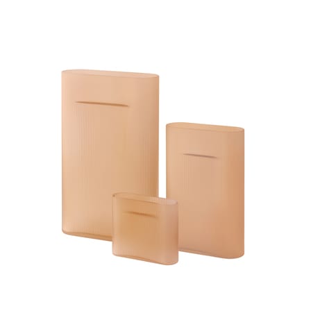 Vase Ridge verre orange / L 23 x H 35 cm - Muuto