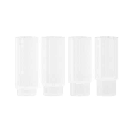 Set de 4 verres long drink Ripple / Ø 7 x H 14 cm (30 cl) - Ferm Living