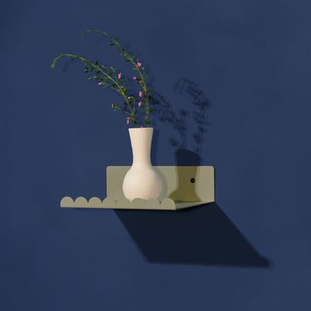 Vibes Small Wall shelf metal green / L 20 cm - NOBODINOZ
