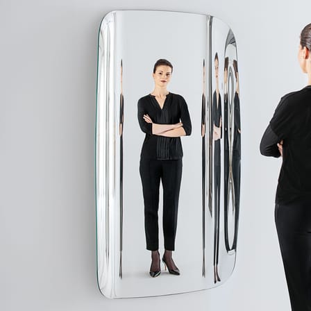 Wandspiegel Marlene glas silber / Philippe Starck - B 95 x H 185 cm - Glas Italia