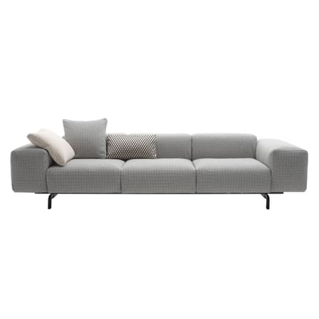 Accessoire  tissu noir / Coussin pour canapé Largo -  48 x 48 cm - Kartell