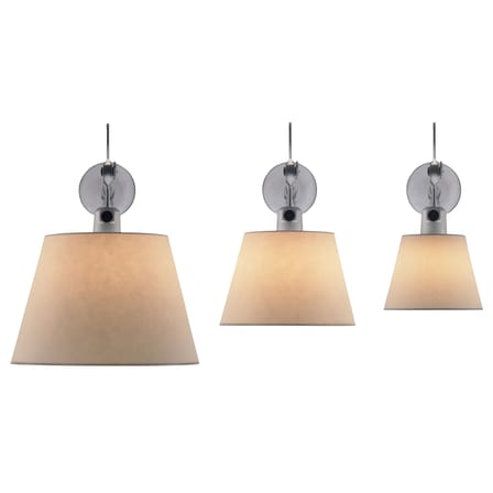 Applique Tolomeo métal papier beige / Ø 24 cm - Artemide