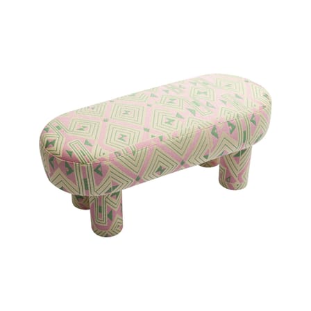 Banquette Ludmila tissu rose / L 100 cm - POPUS EDITIONS